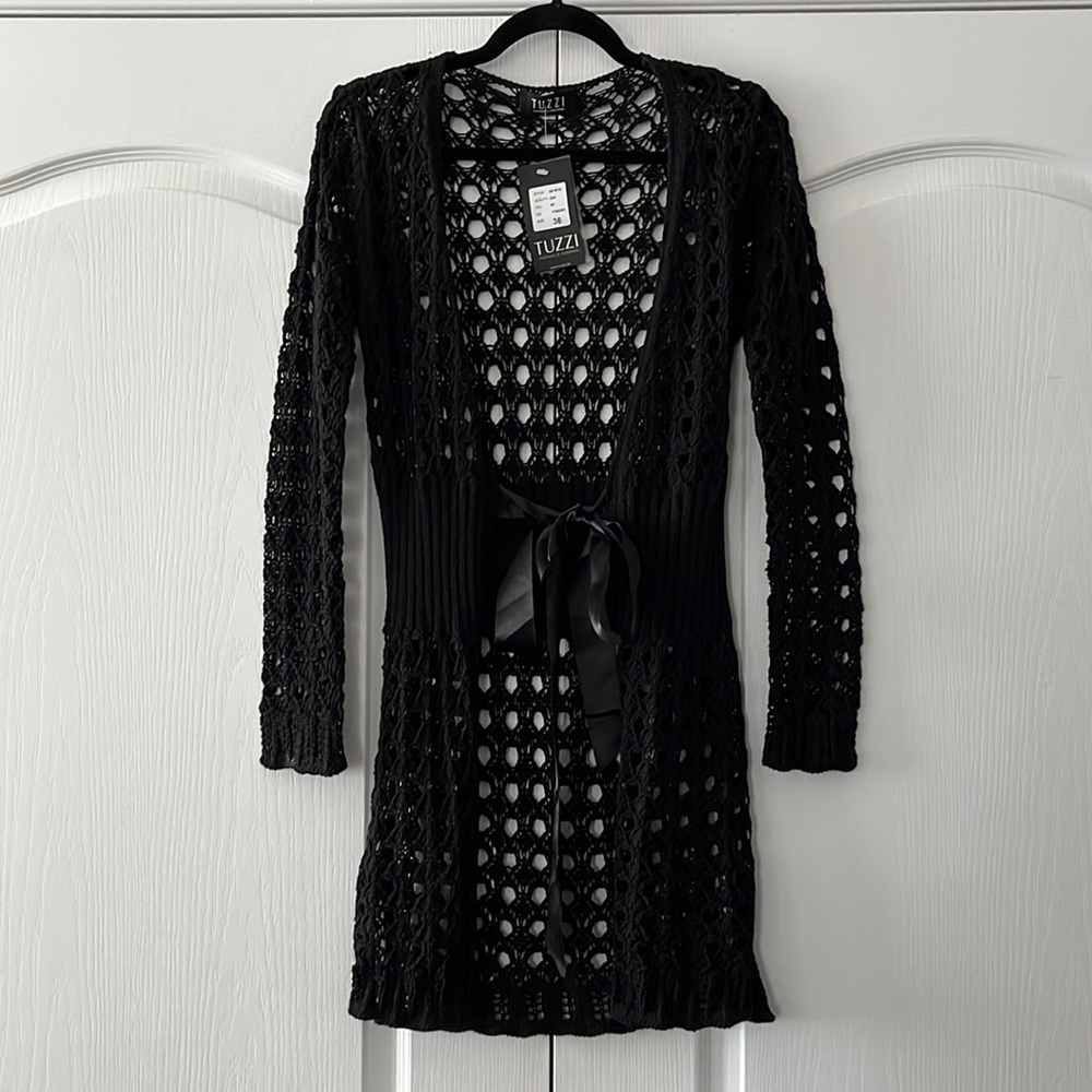 NWT black Tuzzi long jacket/cardigan